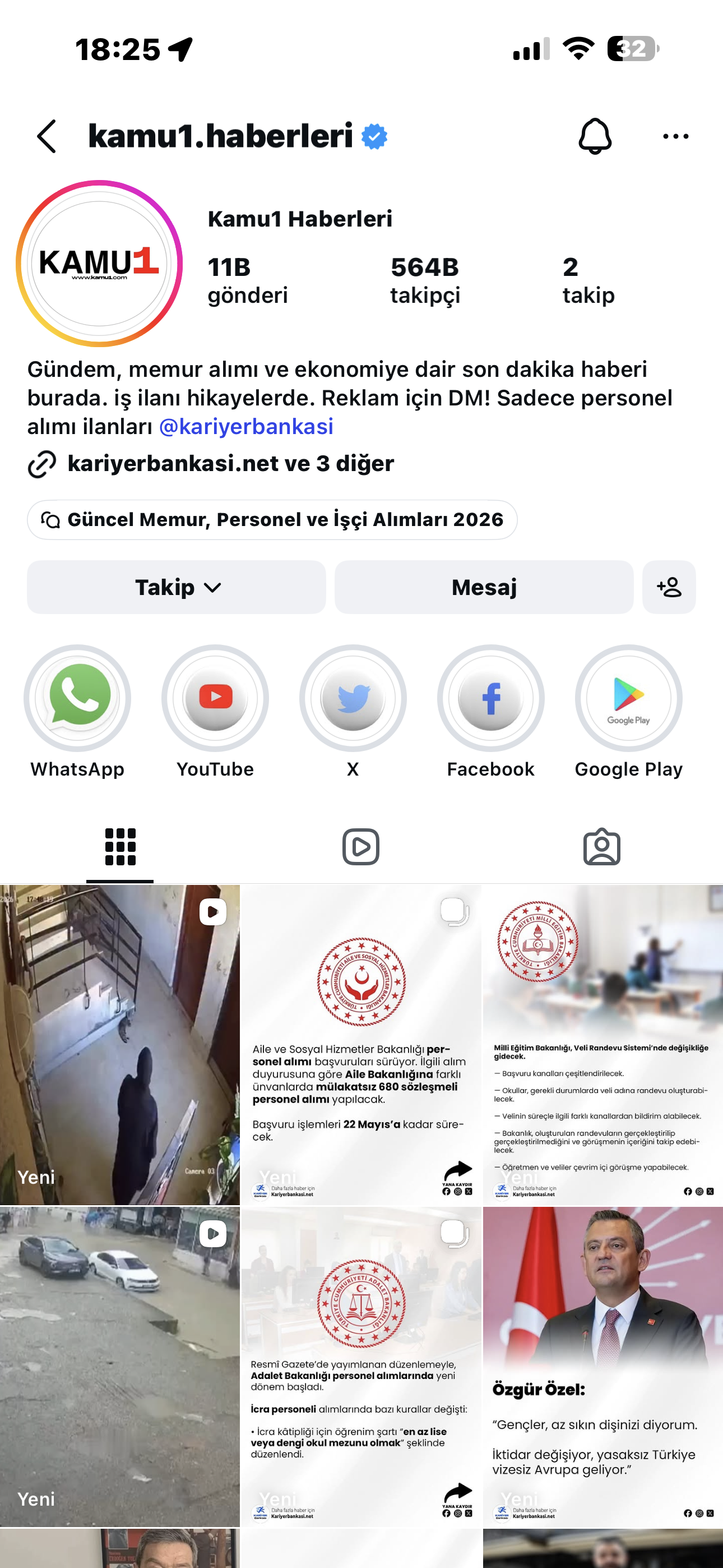 kamu1.haberleri Instagram profili