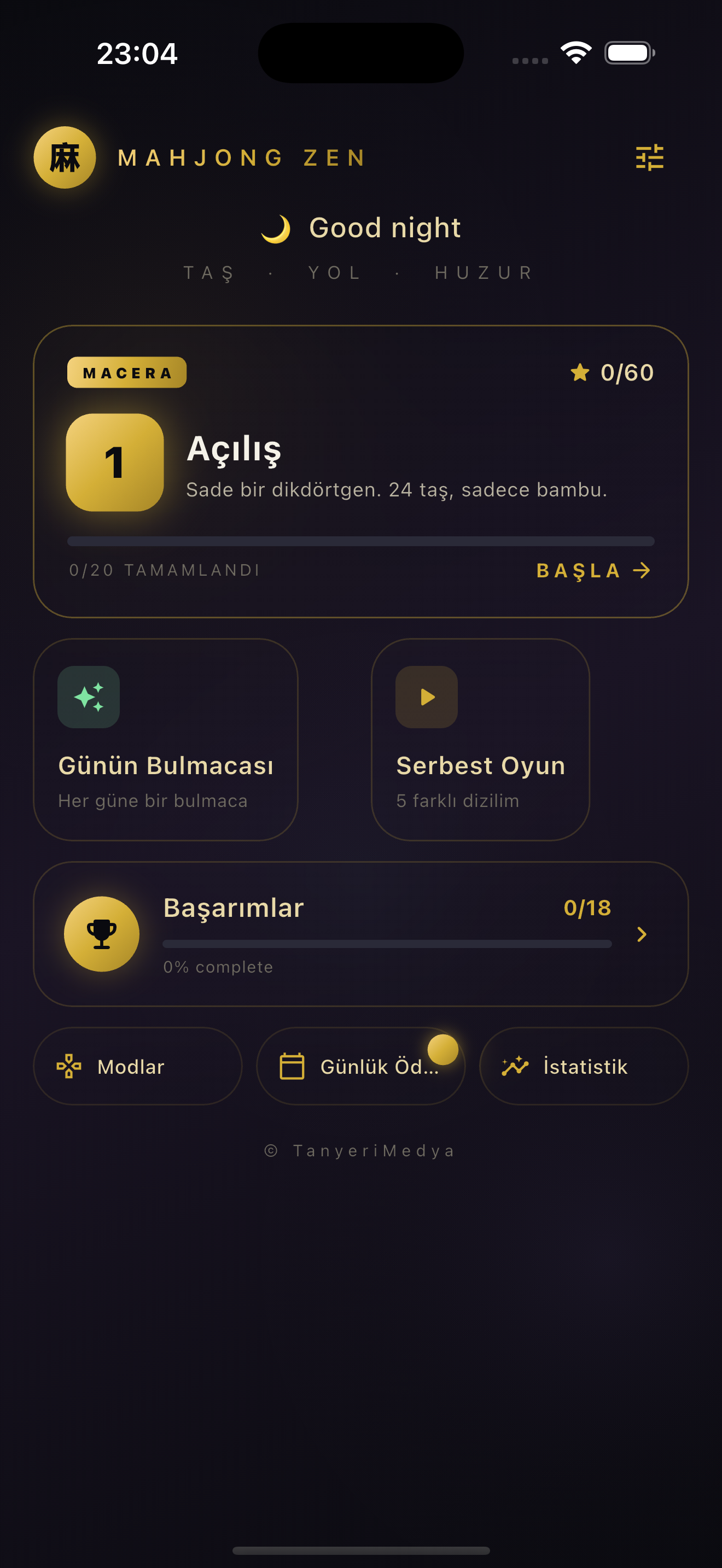 Home screen